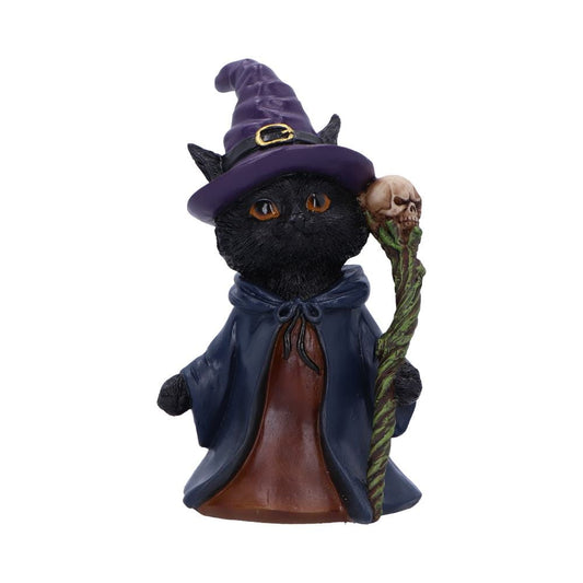 Whiskered Wizard Black Cat Figurine 14cm