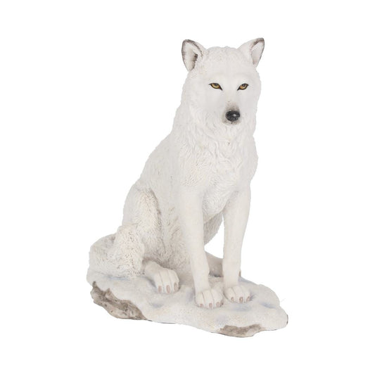 White Ghost Wolf Figurine Ornament