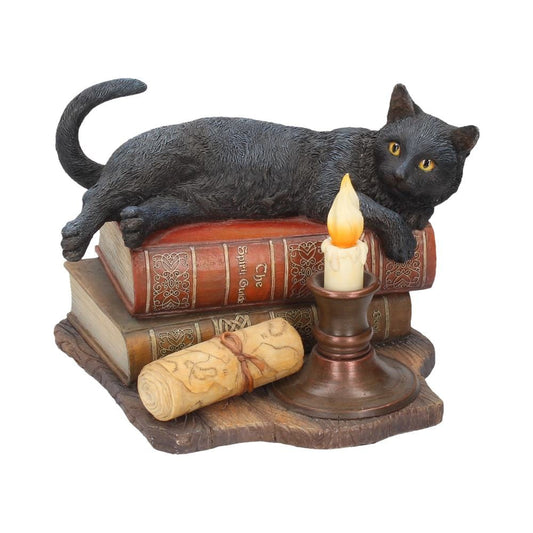 Witching Hour Cat Figurine by Lisa Parker Black Cat & Candle Ornament