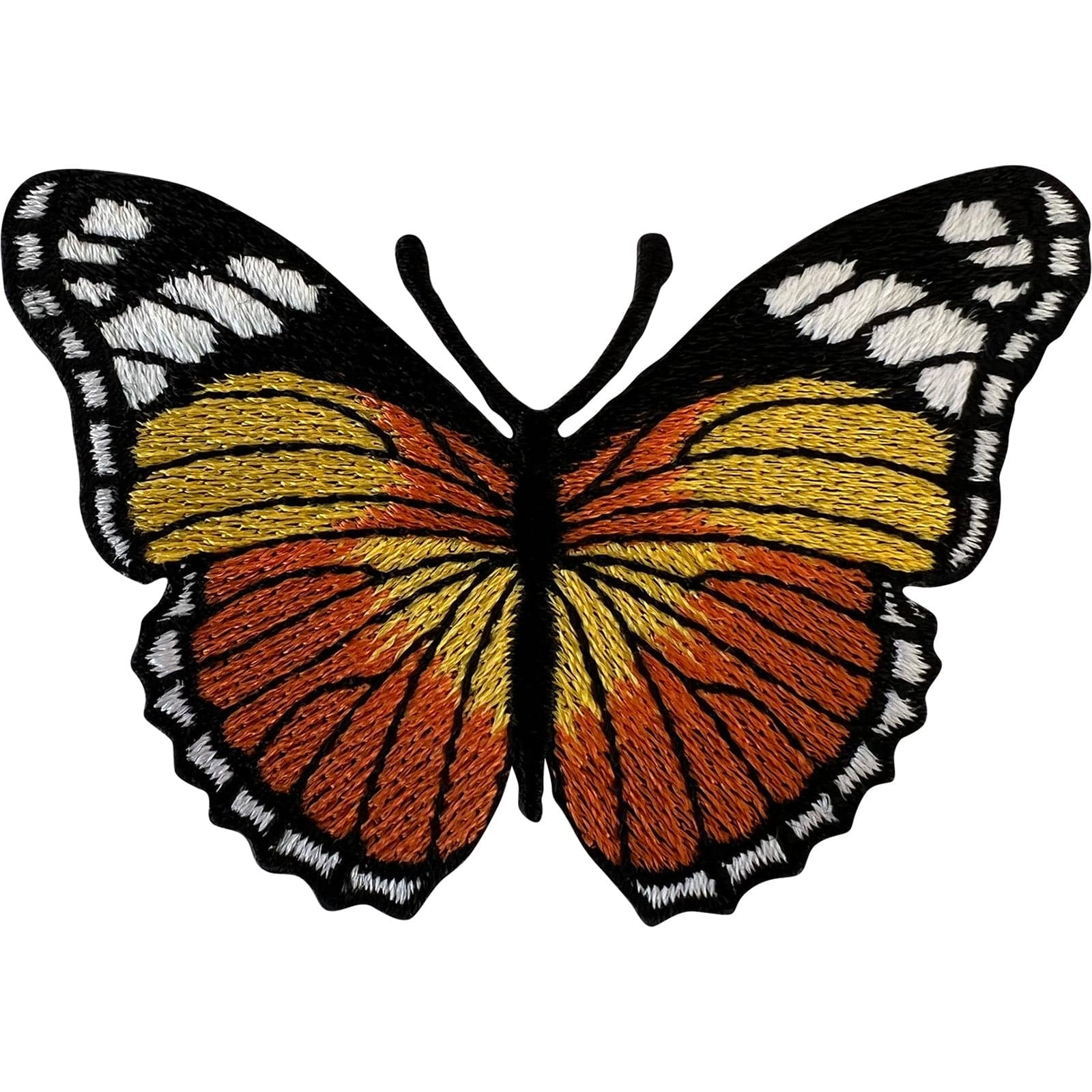 Yellow Orange Butterfly Patch Iron Sew On Jeans Dress T Shirt Embroidered Badge