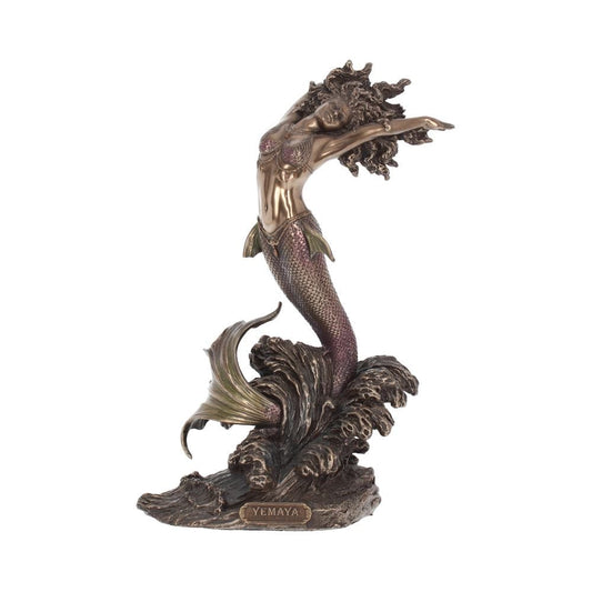Yemaya Goddess of Water Figurine Bronze Mermaid Ocean Ornament