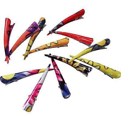 12 x Flower Floral Hair Beak Clips Concorde Grips Slides Clasp Grasp Accessories