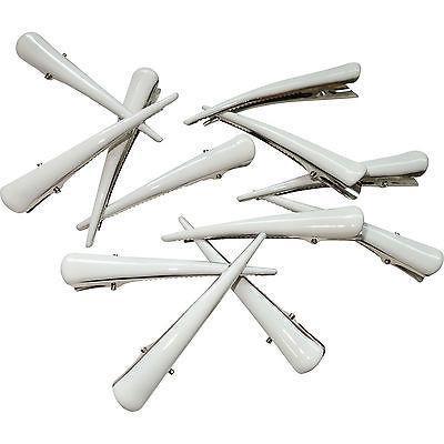 12 x Plain White Hair Beak Clips Concord Grips Slides Clasps Grasps Accessories 12 x Plain White Hair Beak Clips Concord Grips Slides Clasps Grasps Accessories