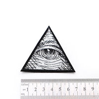 2 X All Seeing Eye Patches Illuminaughty Pyramid Triangle Iron On Sew On Patches Embroidered Badges Embroidery Appliques Motifs