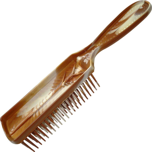 2 X Brown Detangling Frizzy Curly Hair Brushes Hairdressing Salon Barber Combs