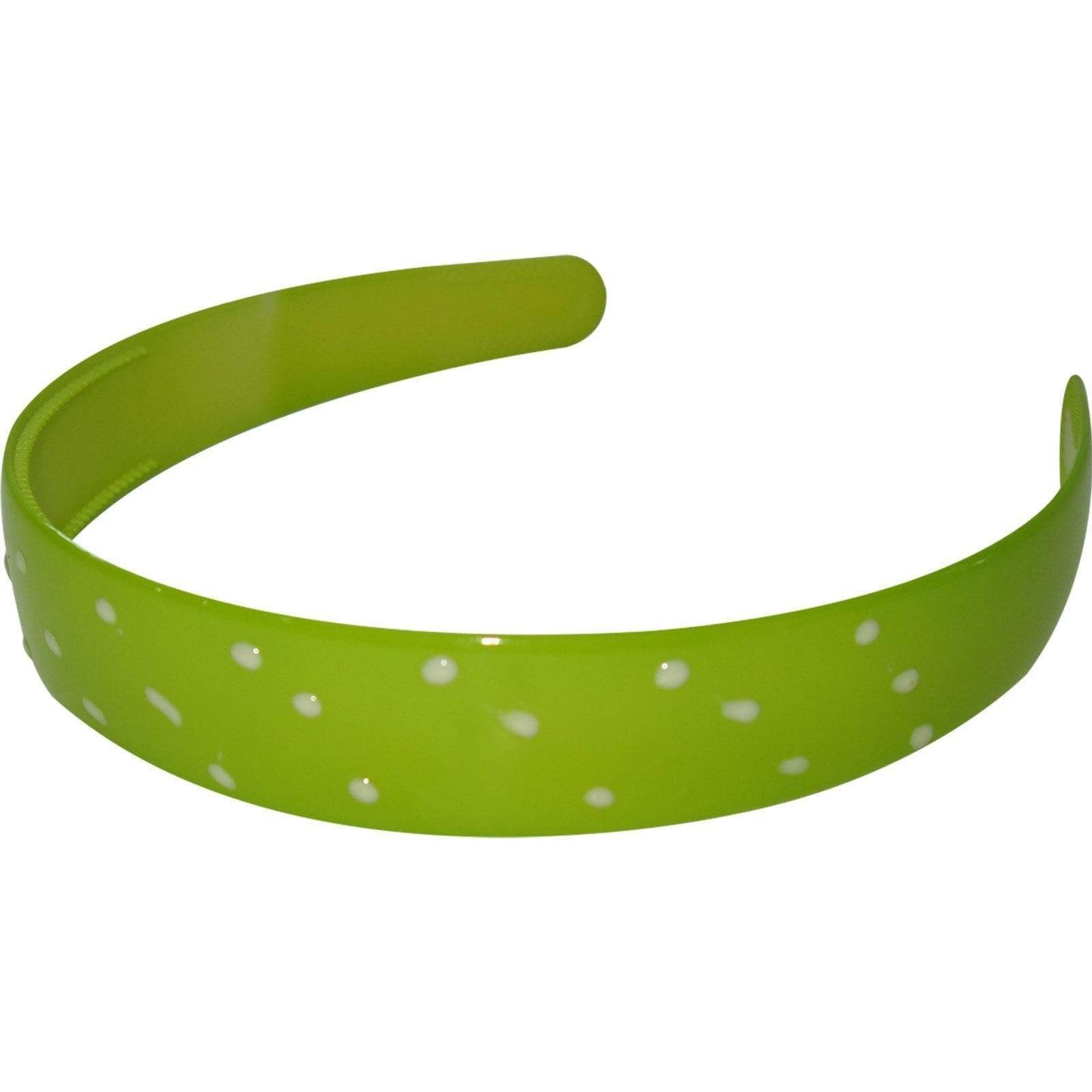2 X Green White Dots Hairbands Headbands Alice Hair Bands Girls Kids Accessories