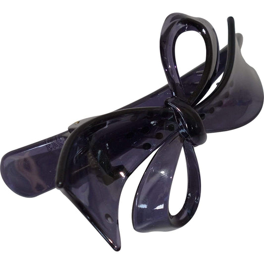 2 X Grey Hair Bows Clips Grips Clamps Clasps Barrettes Claws Girls Kids Womens