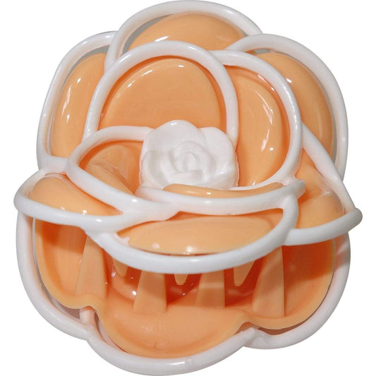 2 X Peach Flower Hair Claws Clips Combs Clamps Clasps Grips Girls Accessories