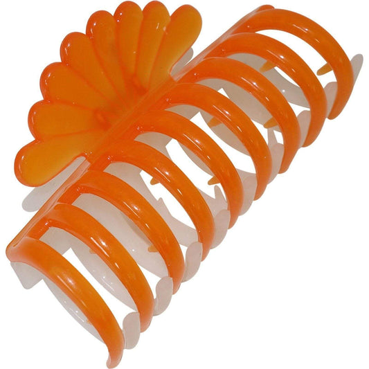 2 X Round Orange Hair Claws Clips Clamps Clasps Grip Grasps Barrettes Womens