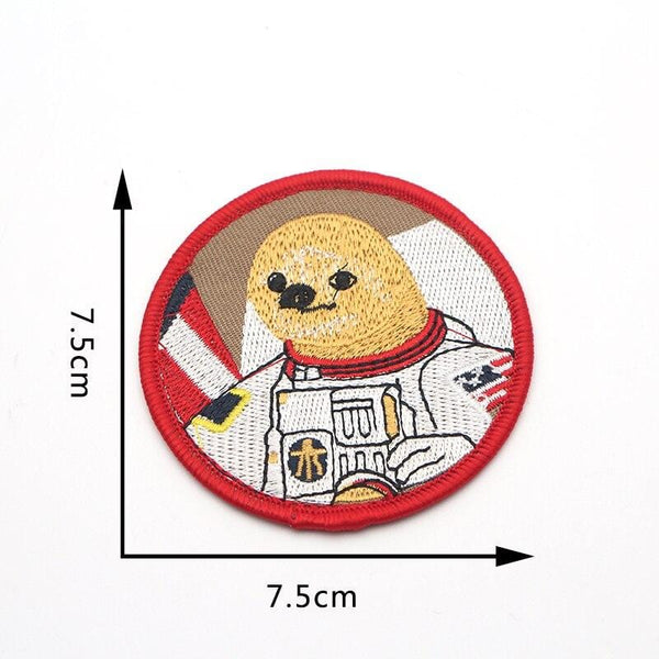 2 X Sloth Astronaut Patches Space NASA Iron On Sew On Patches Embroidered Badges Embroidery Appliques Motifs