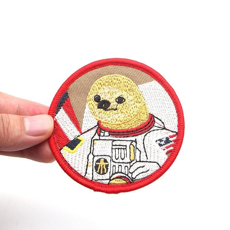 2 X Sloth Astronaut Patches Space NASA Iron On Sew On Patches Embroidered Badges Embroidery Appliques Motifs
