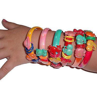 6 x Girls Kids Toddler Bead Bracelets Wristbands Bangles Childrens Toy Jewellery