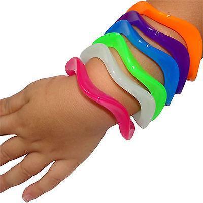 6 x Girls Kids Toddler Neon UV Bracelets Wristbands Bangles Childrens Jewellery