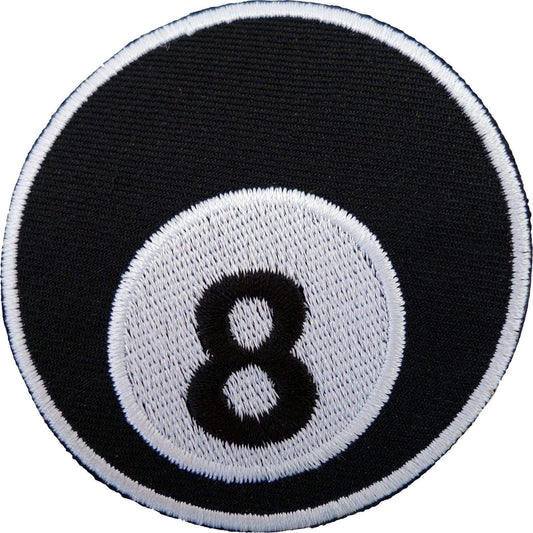 8 Ball Patch Snooker Pool Billiards T Shirt Jeans Sew Iron On Embroidered Badge