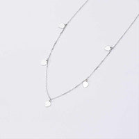 NY601SI 925 Sterling Silver Chains Necklaces Chokers Cross Heart Triangle Moon Star Geometric Round