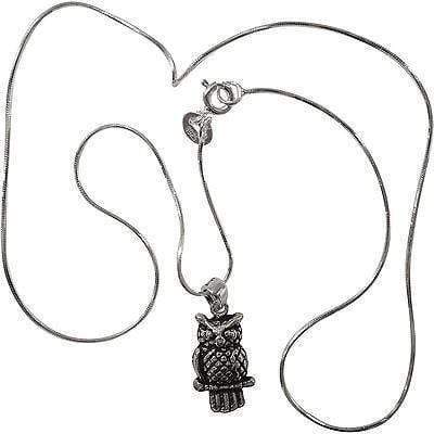 925 Sterling Silver Owl Pendant and Chain Necklace Mens Womens Ladies Jewellery