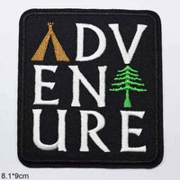Adventure Patch Iron On Sew On Embroidered Badge Embroidery Applique Outdoor Camping Hiking Theme