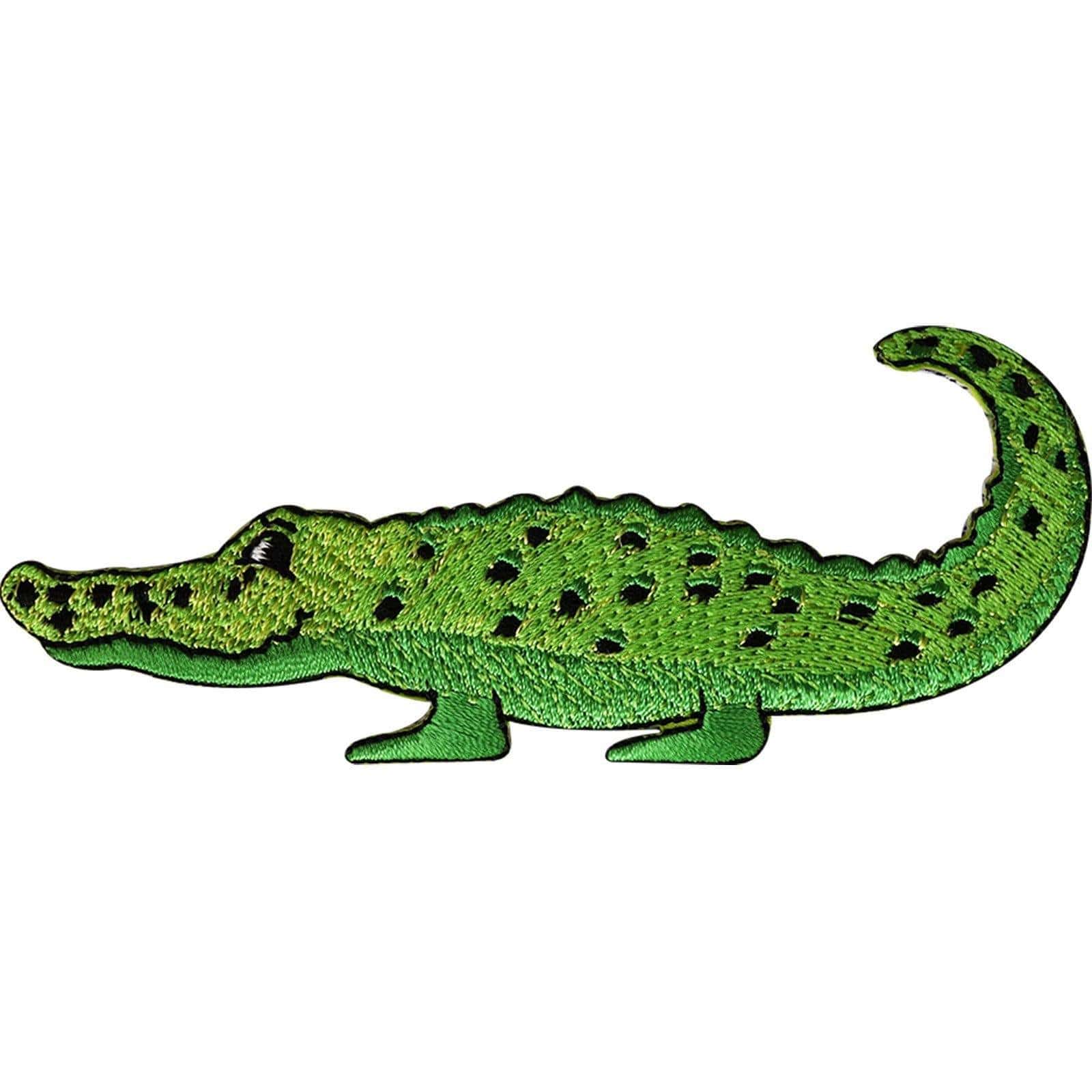 Alligator Crocodile Patch Iron Sew On Clothes Embroidered Badge Animal Applique