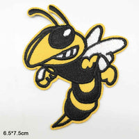 Angry Bumble Bee Iron On Patch Sew On Patch Worker Honey Bee Wasp Embroidered Badge Embroidery Applique Motif