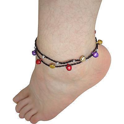 Ankle Bracelet Multicoloured Silver Bell Foot Anklet Chain Mens Womens Jewellery Ankle Bracelet Multicoloured Silver Bell Foot Anklet Chain Mens Womens Jewellery