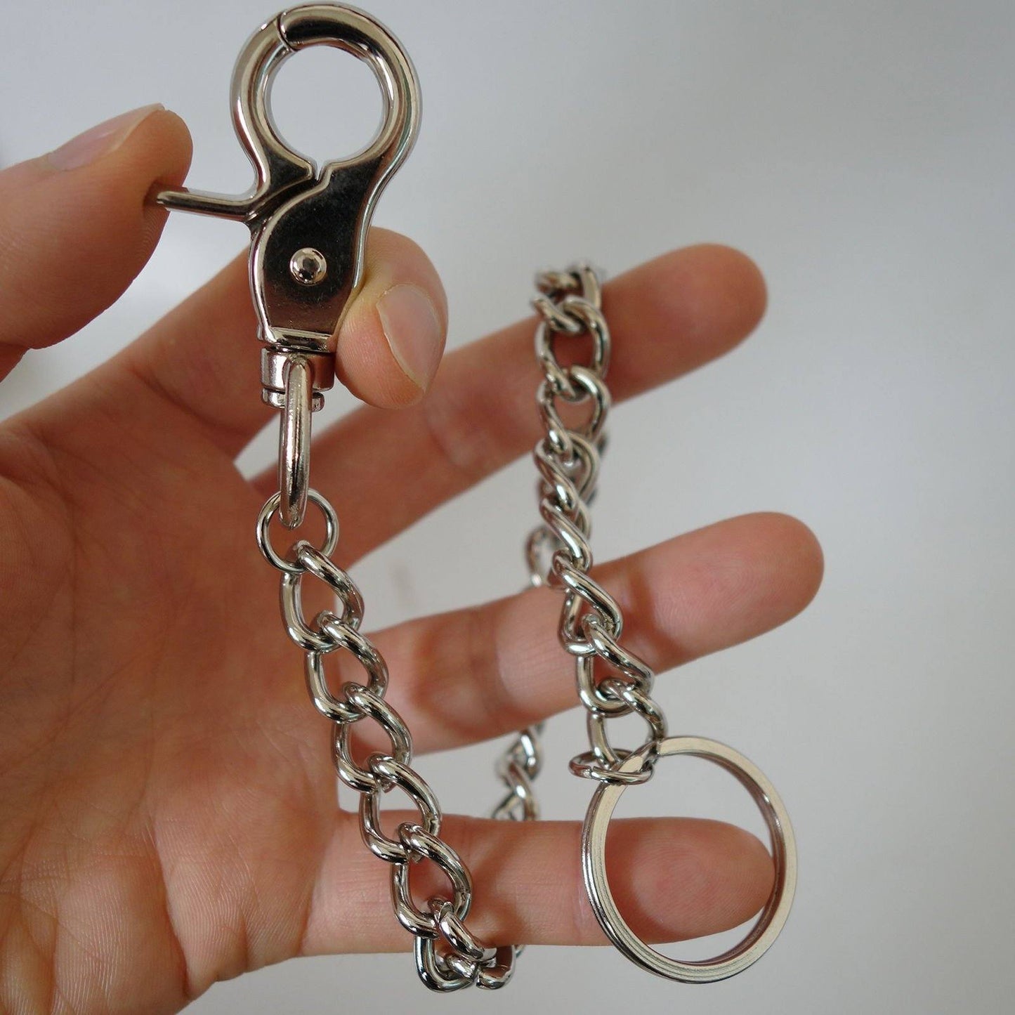 Anti Theft Metal Hipster Chain Security Key Ring Wallet Trousers Belt Loop Clip