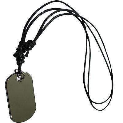 Army Military Dog Tag Pendant Chain Necklace Choker Mens Mans Womens Girls Boys