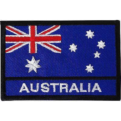 Australia Flag Embroidered Iron / Sew On Patch Australian Hat T Shirt Bag Badge