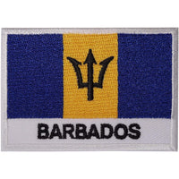 Barbados Flag Patch Iron Sew On Clothes Jeans Shirt Caribbean Embroidered Badge