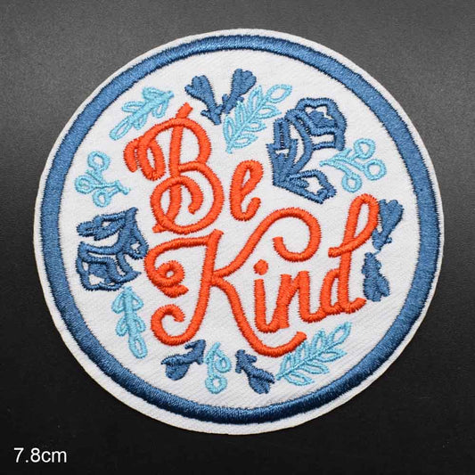 Be Kind Iron On Patch Sew On Patch Embroidered Badge Embroidery Applique Motif