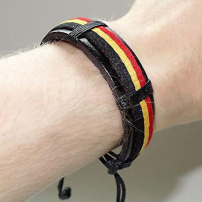 Belgium Dutch Belgian Flag Bracelet Wristband Bangle Mens Womens Boys Jewellery