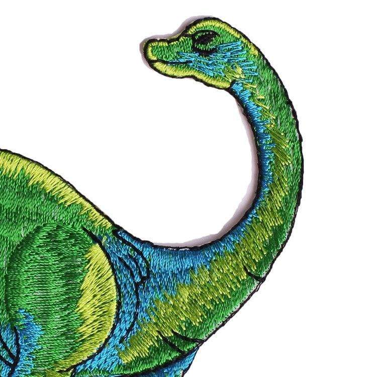 Big Large Green Brachiosaurus Dinosaur Patch Iron On Patch Sew On Patch Animal Embroidered Applique Embroidery Badge