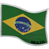 Big Large Iron Sew On Brazil Flag Patch Embroidered Badge For Jacket Clothes Bag