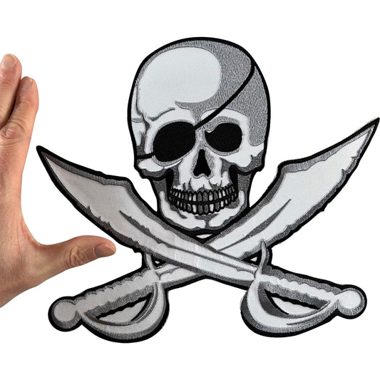 Big Large Pirate Cutlass Patch Iron Sew On Embroidered Badge Embroidery Applique