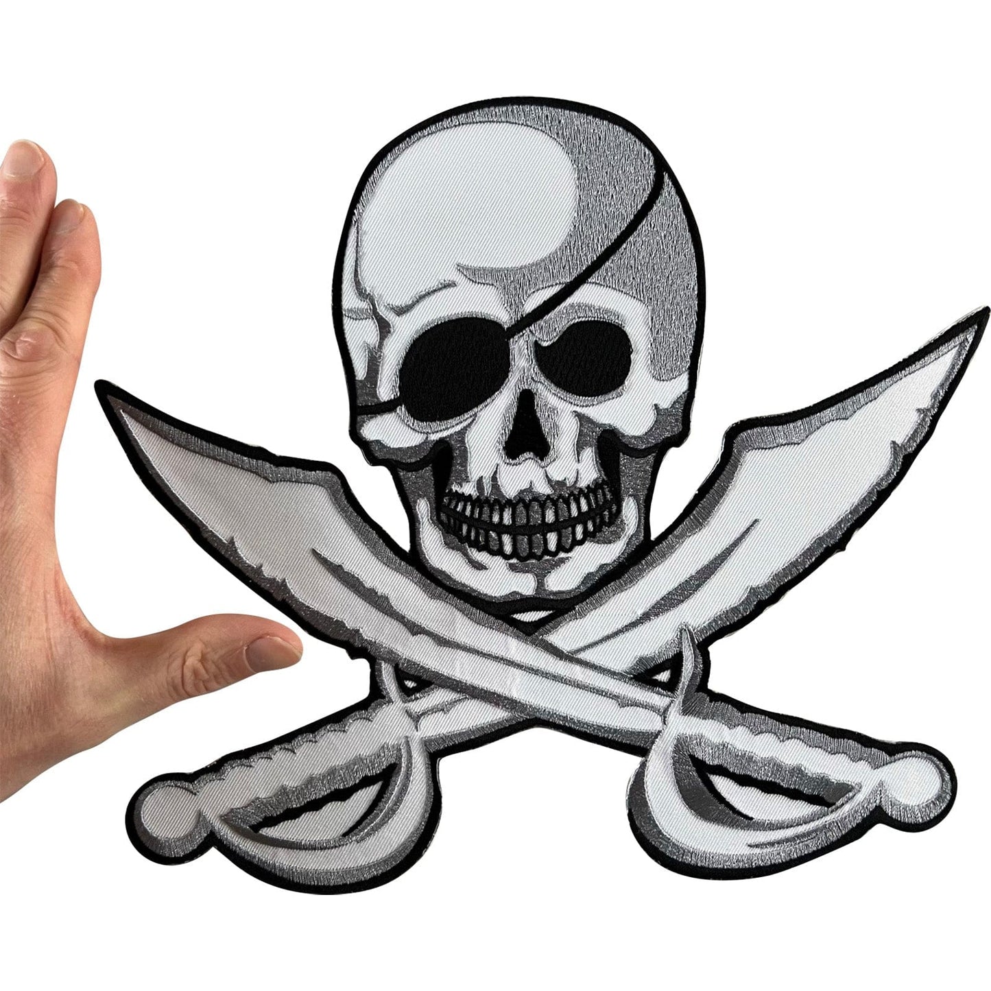 Big Large Pirate Cutlass Patch Iron Sew On Embroidered Badge Embroidery Applique