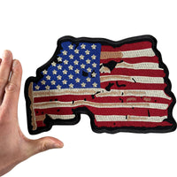 Big Large USA Flag Patch Iron On Sew On America United States Embroidered Badge