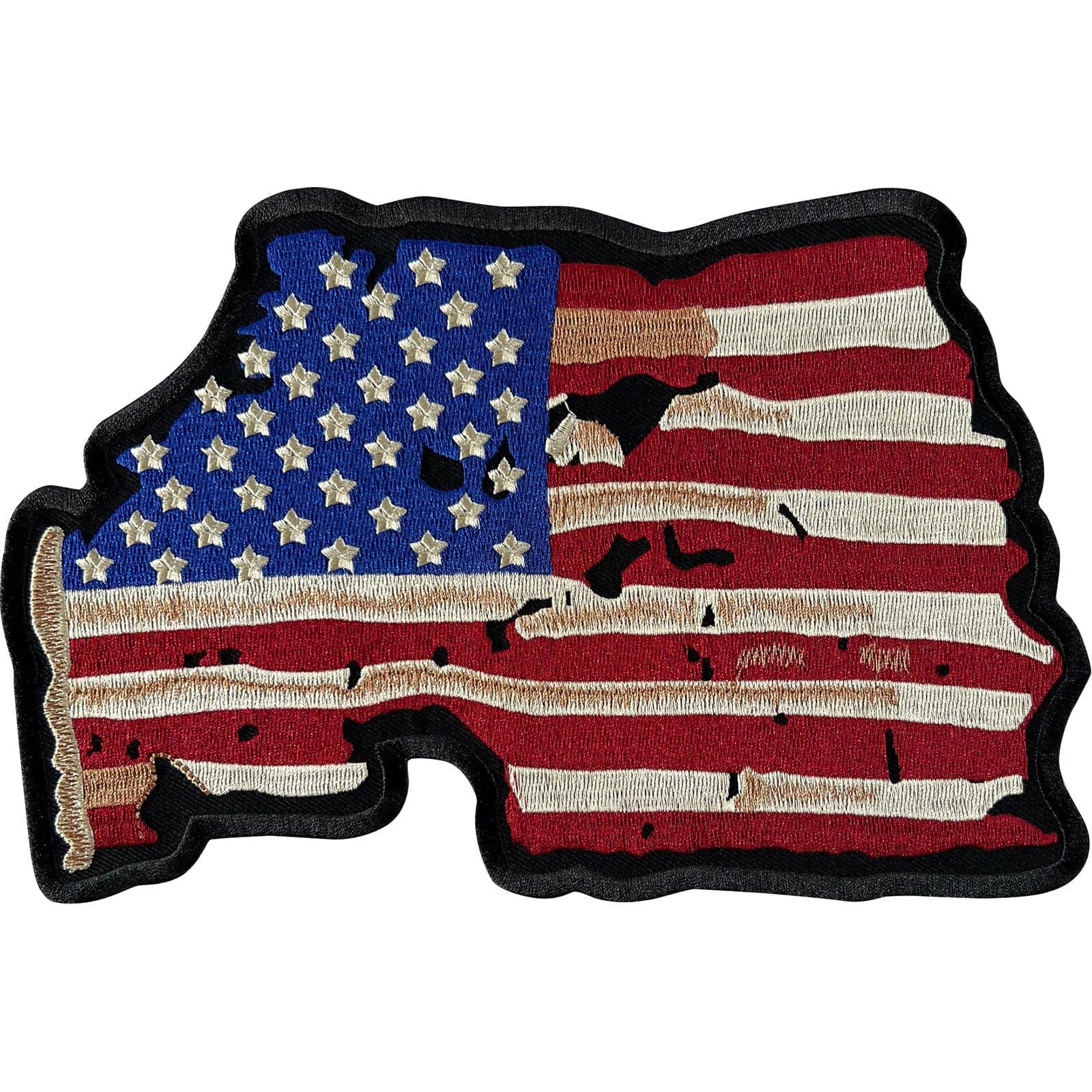 Big Large USA Flag Patch Iron On Sew On America United States Embroidered Badge