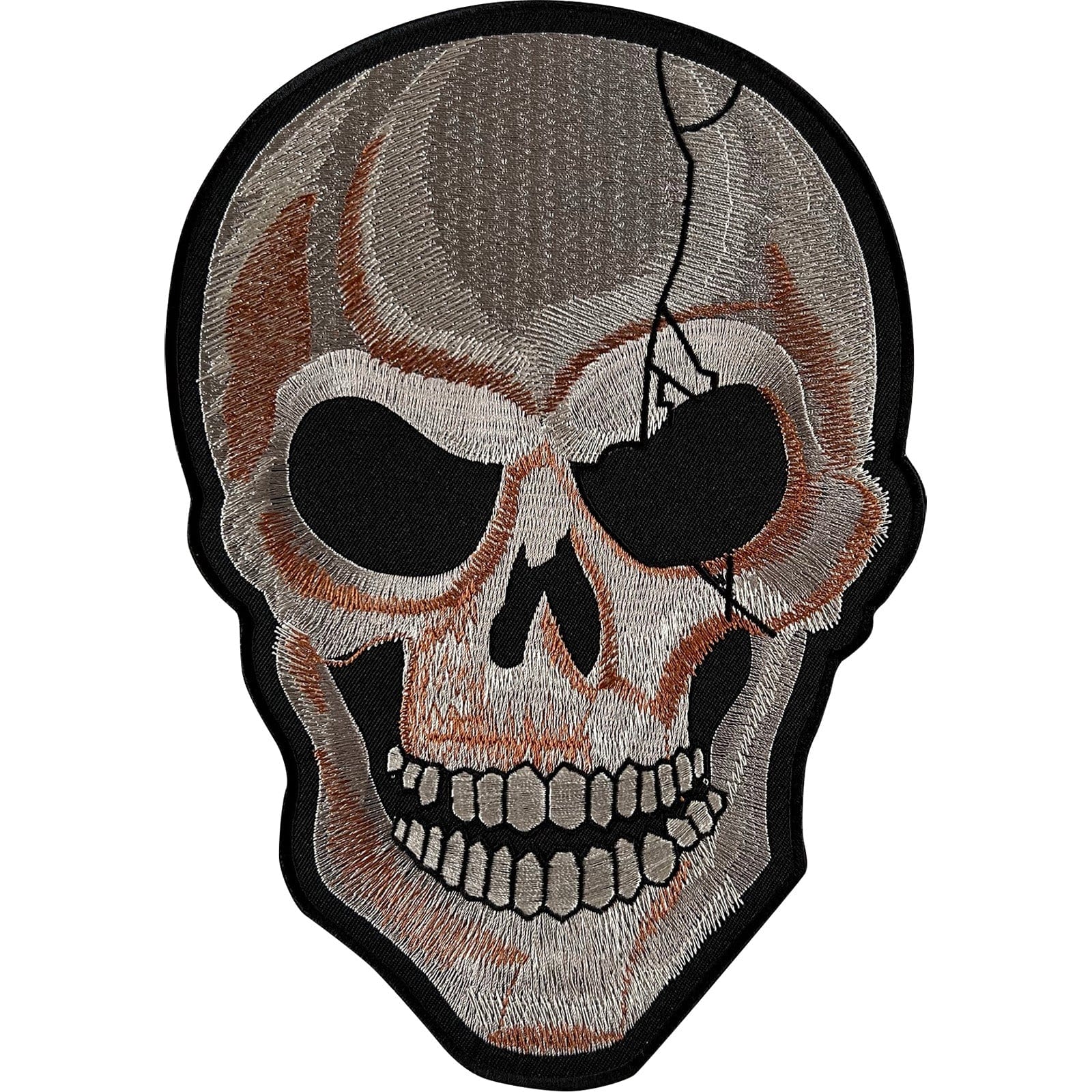 Big Skull Patch Iron Sew On Clothes Jacket Coat T Shirt Large Embroidered Badge