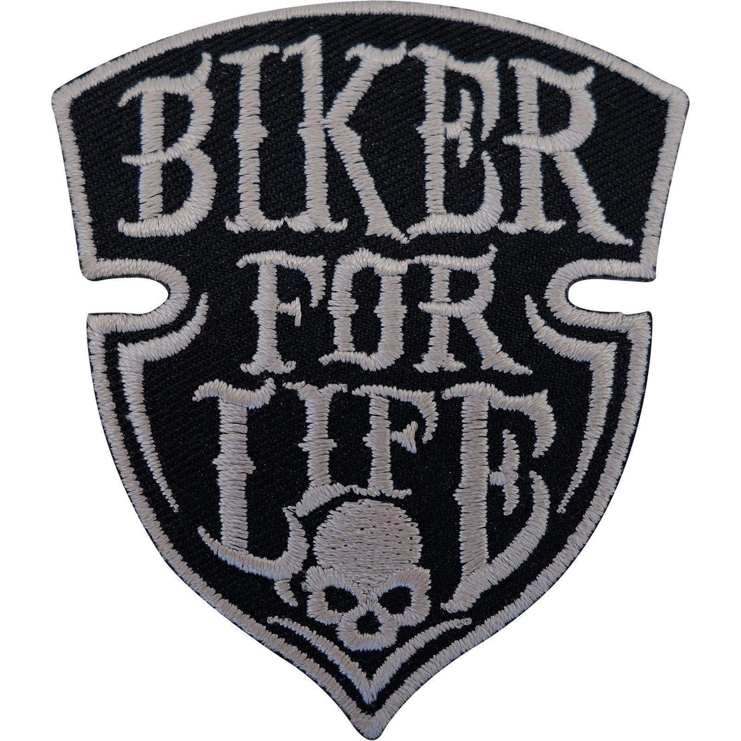 Biker For Life Patch Iron Sew On Embroidered Badge Motorbike Motorcycle Chopper