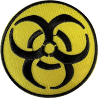 Biohazard Symbol Patch Iron Sew On Clothes Bag Bio Hazard Sign Embroidered Badge