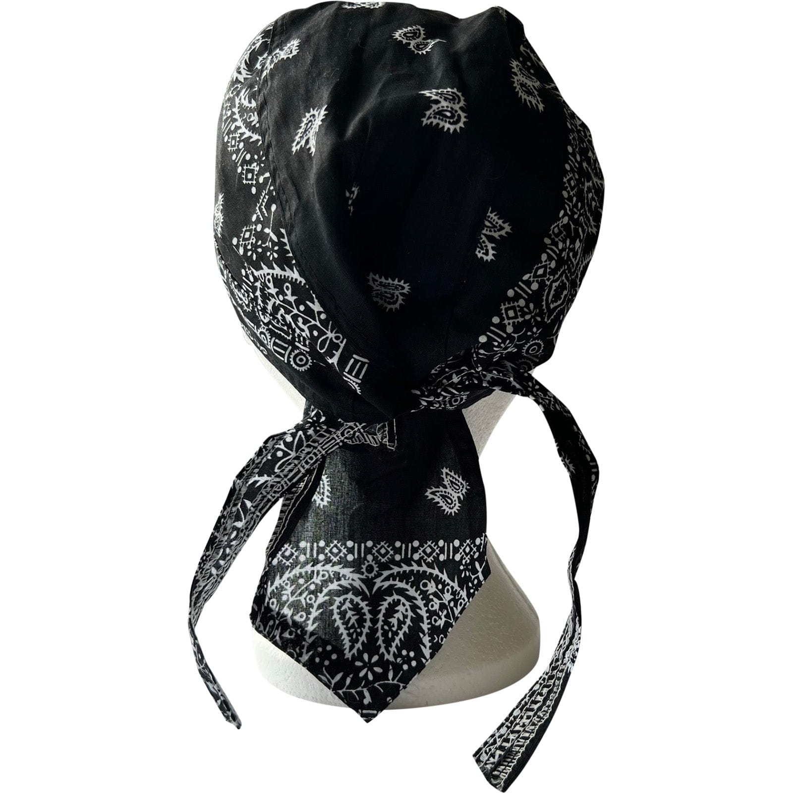 Black Bandana Zandana Hairband Headband Hair Head Band Scarf Durag Sun Hat Cap