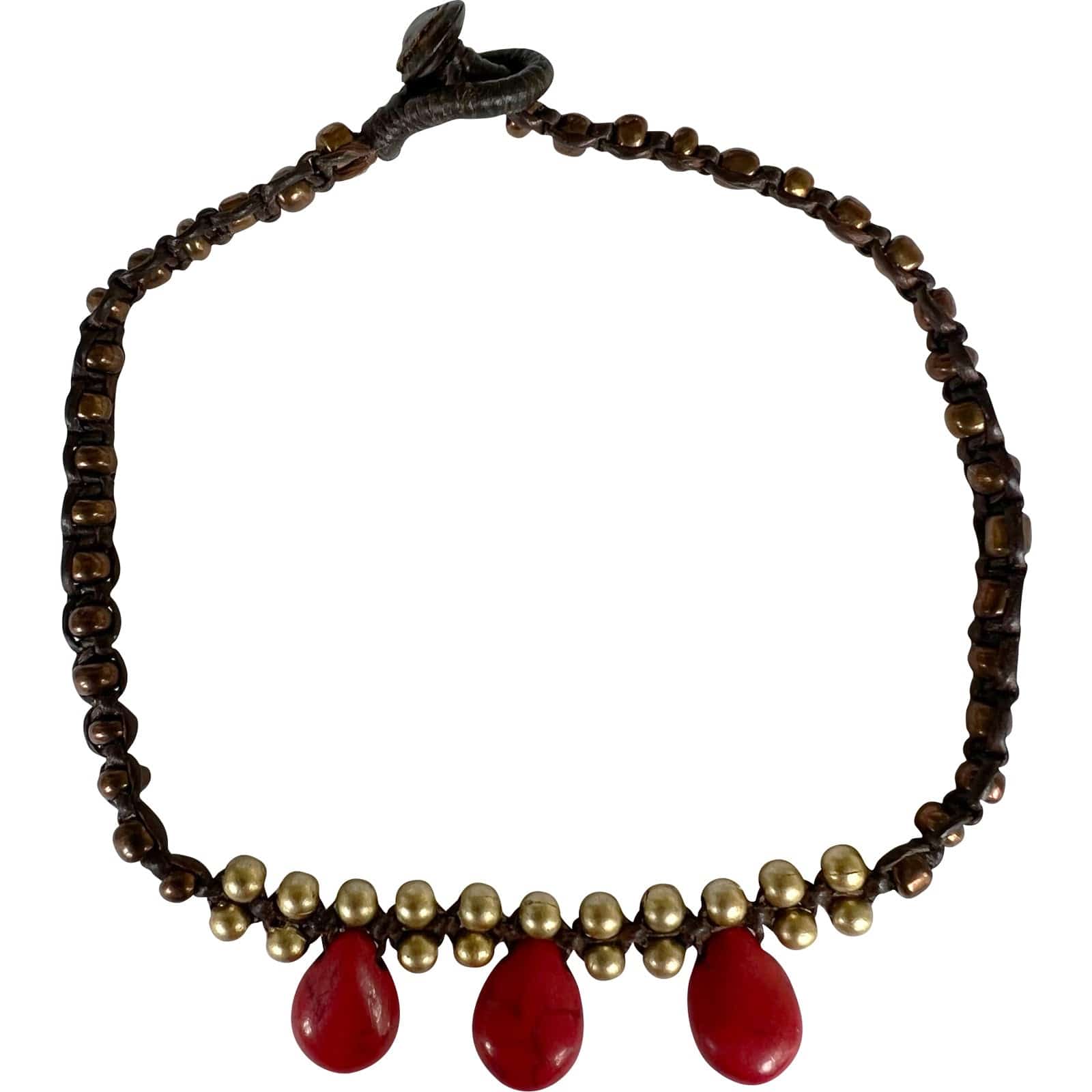 Black Brown Gold Red Beads Anklet Foot Chain Ankle Bracelet Women Girl Jewellery