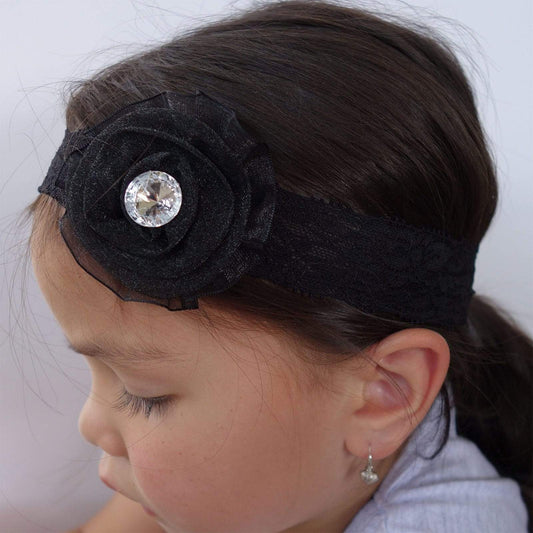 Black Flower Lace Hairband Headband Girls Kids Toddler Baby Alice Hair Head Band Black Flower Lace Hairband Headband Girls Kids Toddler Baby Alice Hair Head Band