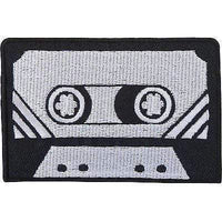 Black Grey Retro Cassette Tape Embroidered Iron / Sew On Patch T Shirt Bag Badge