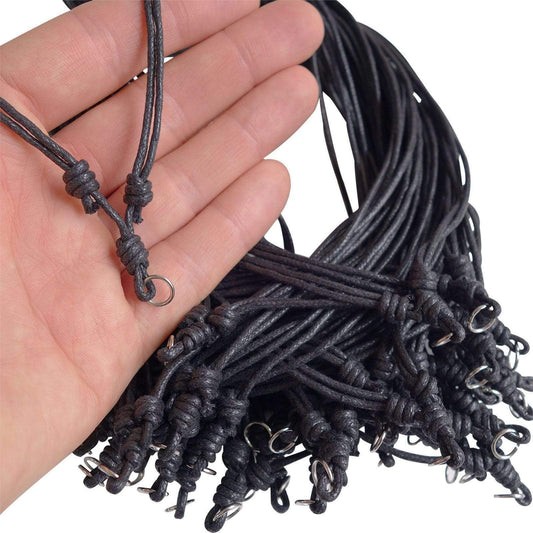 Black Hemp Cord Pendant Necklace Chains Chokers String Knot Ropes Bulk Wholesale