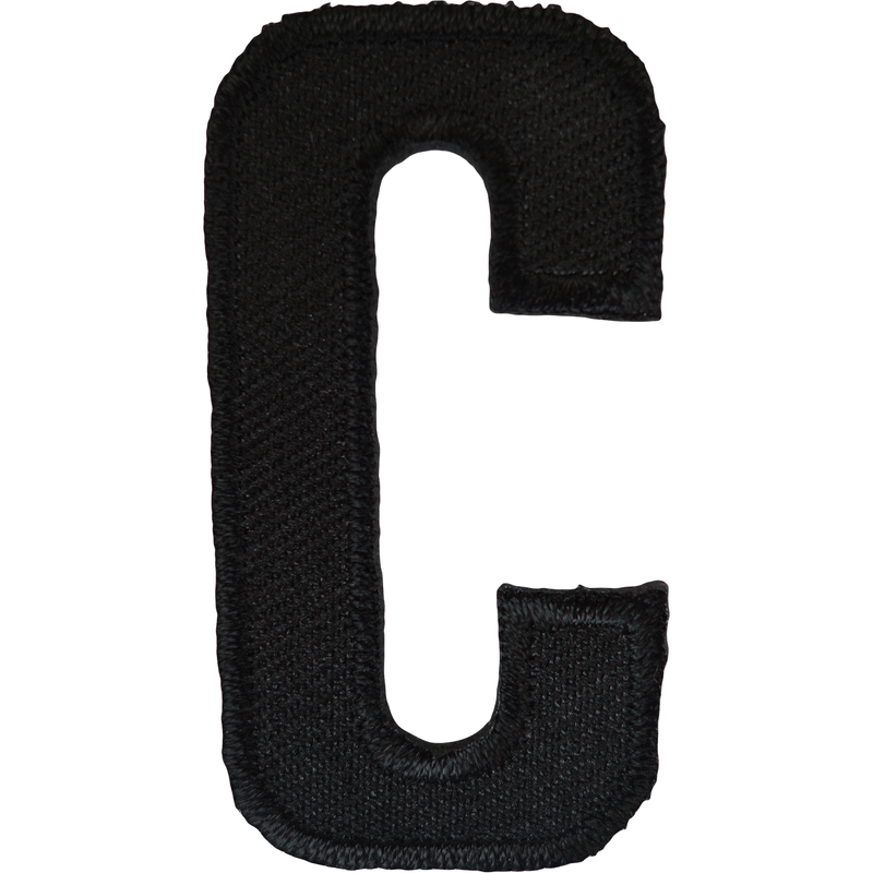 Large Black Letters Alphabet Embroidered Iron On Patches Sew On DIY Name  Badges