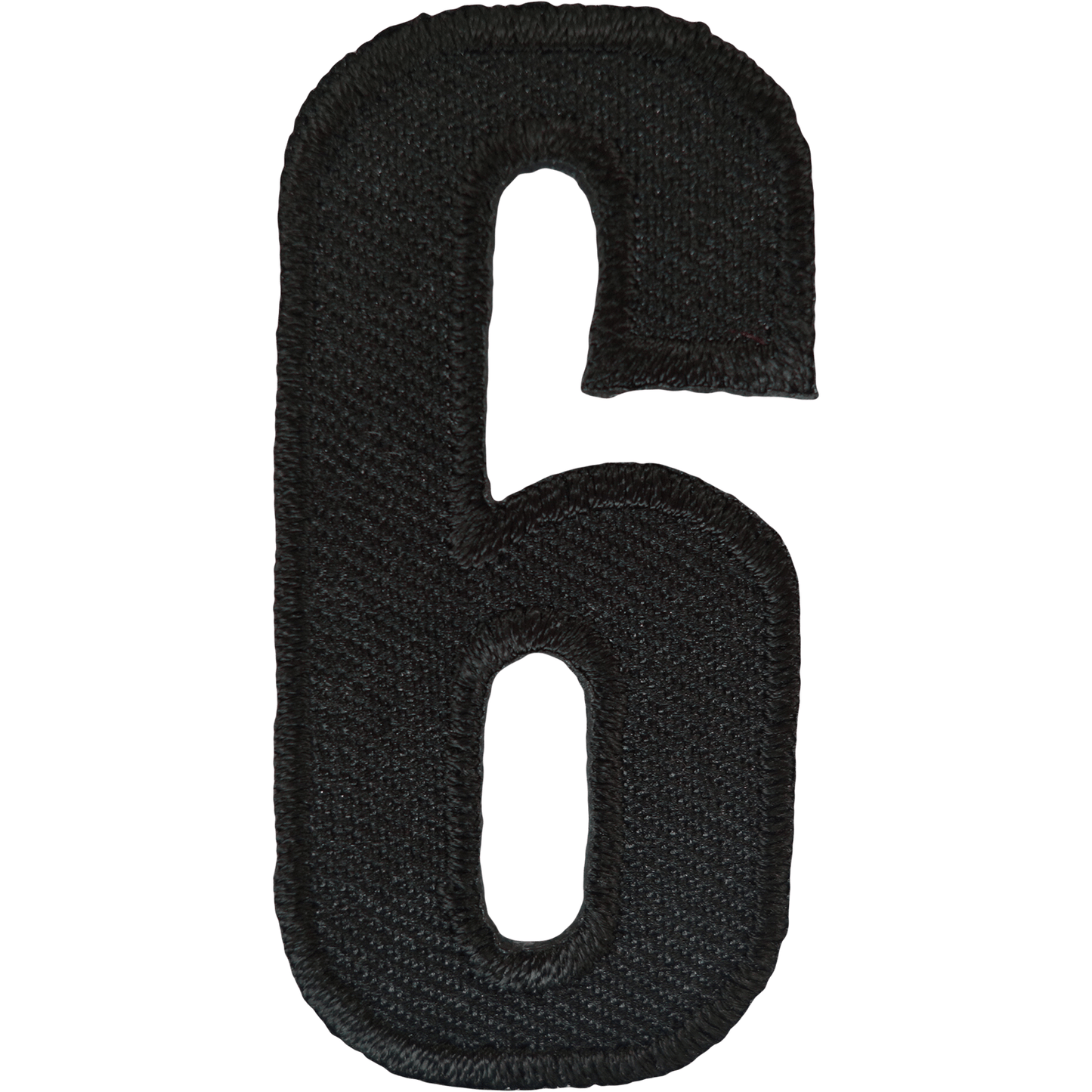 Number 6 ( Number Six ) Black Letter Number Iron Sew On Patches Badges Name Letters Numbers Badge Patch