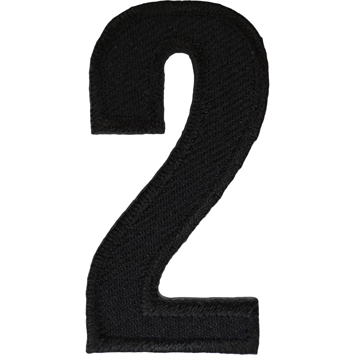 Number 2 ( Number Two ) Black Letter Number Iron Sew On Patches Badges Name Letters Numbers Badge Patch