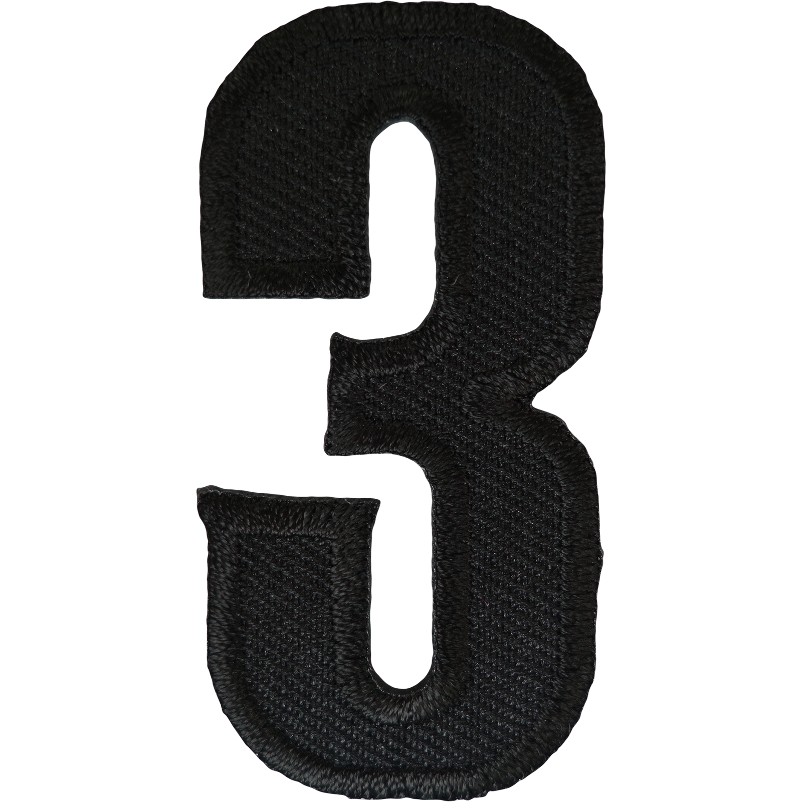 Number 3 ( Number Three ) Black Letter Number Iron Sew On Patches Badges Name Letters Numbers Badge Patch