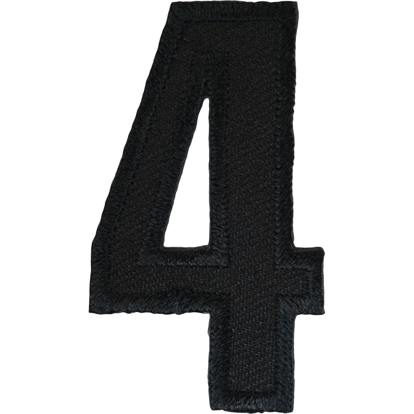 Number 4 ( Number Four ) Black Letter Number Iron Sew On Patches Badges Name Letters Numbers Badge Patch