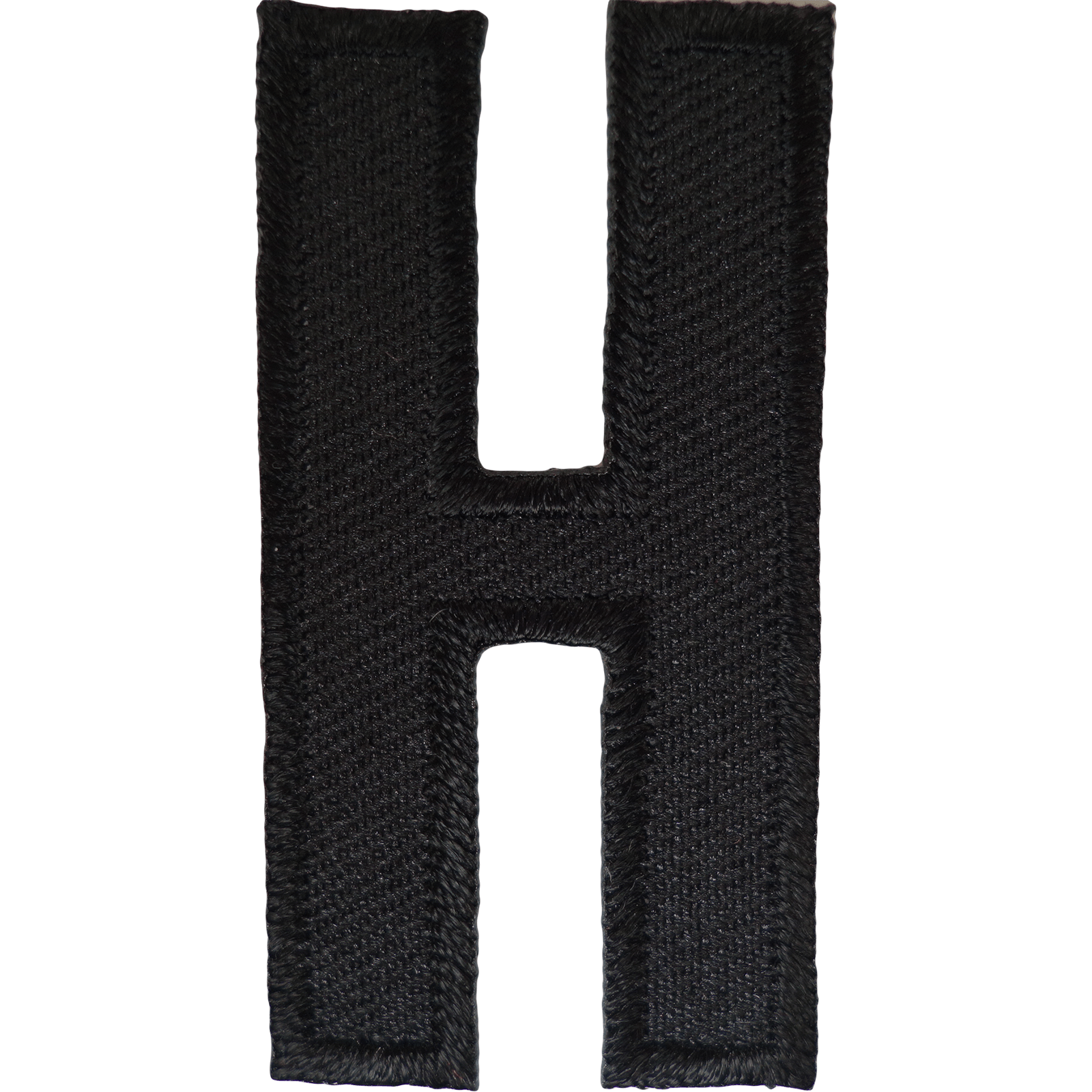 Letter H Black Letter Number Iron Sew On Patches Badges Name Letters Numbers Badge Patch